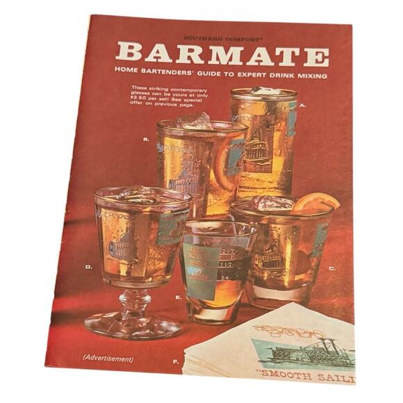 VTG Cocktail Bar Mixology Drink Guides 1976 Happy Hour Southern Comfort Martini - Picture 3 of 8